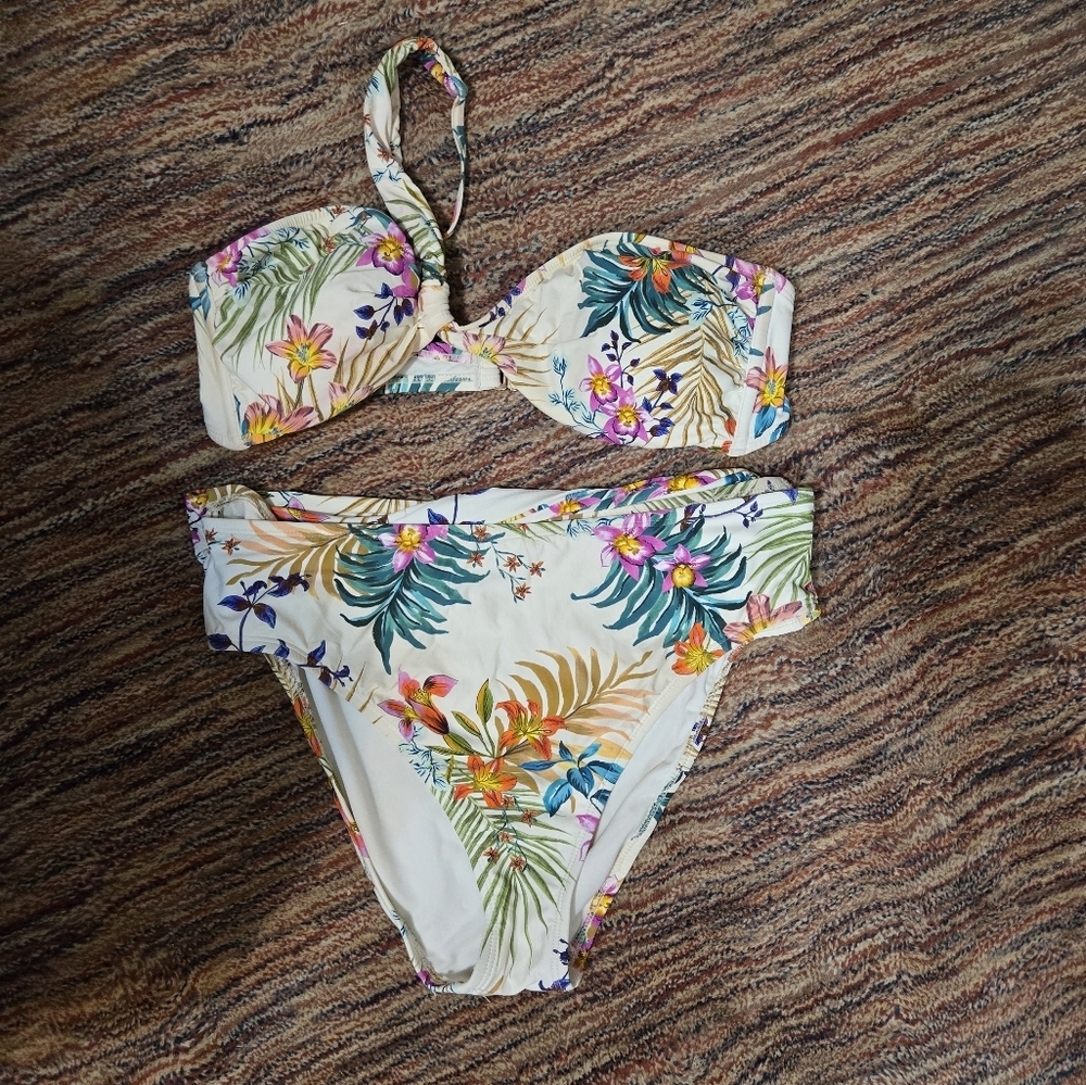 Shade And Shore Floral Bikini Set Size Large